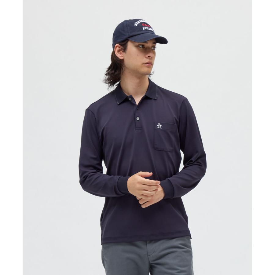 新品マンシングウェア メンズ 長袖ポロシャツ MGMWJB08 保温 グレーLL Munsingwear（マンシングウェア） 公式 防風ストレッチ長袖ポロシャツ