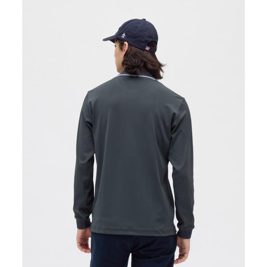 Munsingwear メンズゴルフグレー 長袖ポロシャツ Munsingwear（マンシングウェア） 公式 防風ストレッチ長袖ポロシャツ