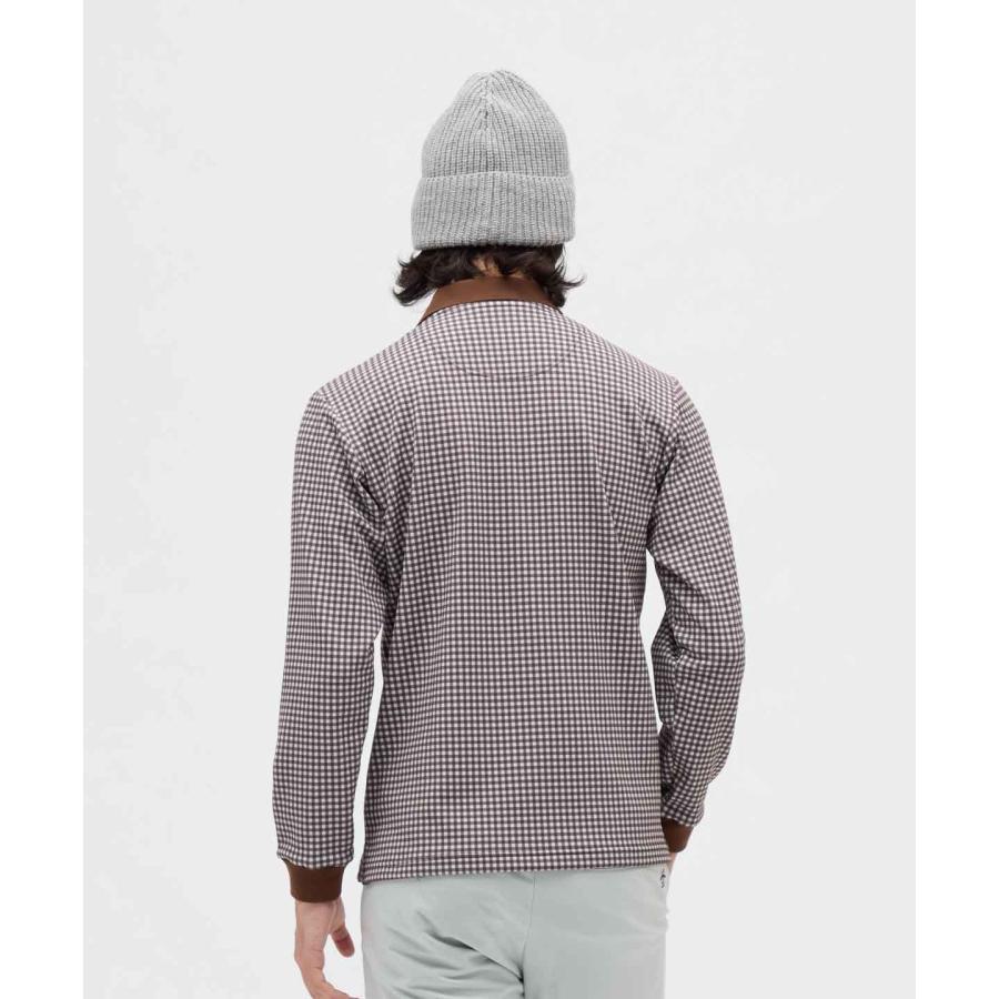 新品マンシングウェアギンガムチェック長袖ポロシャツゴルフMG5FLS32M Munsingwear（マンシングウェア） 公式 HEATNAVI ギンガムチェック総柄