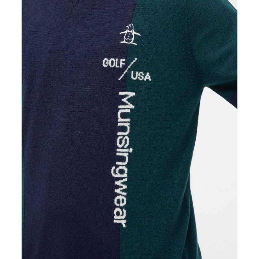 Munsingwear 公式 マンシングウェア 防風裏地付きクルーネックセーター