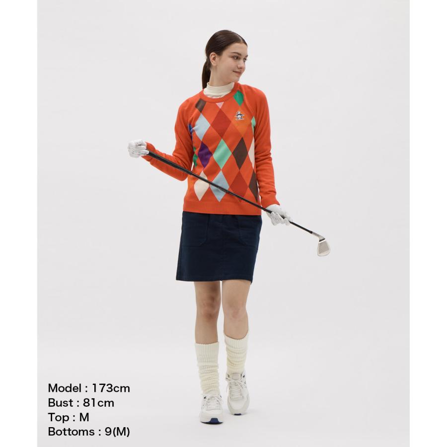 Munsingwear マンシングウェア ダイヤ柄クルーネックセーター