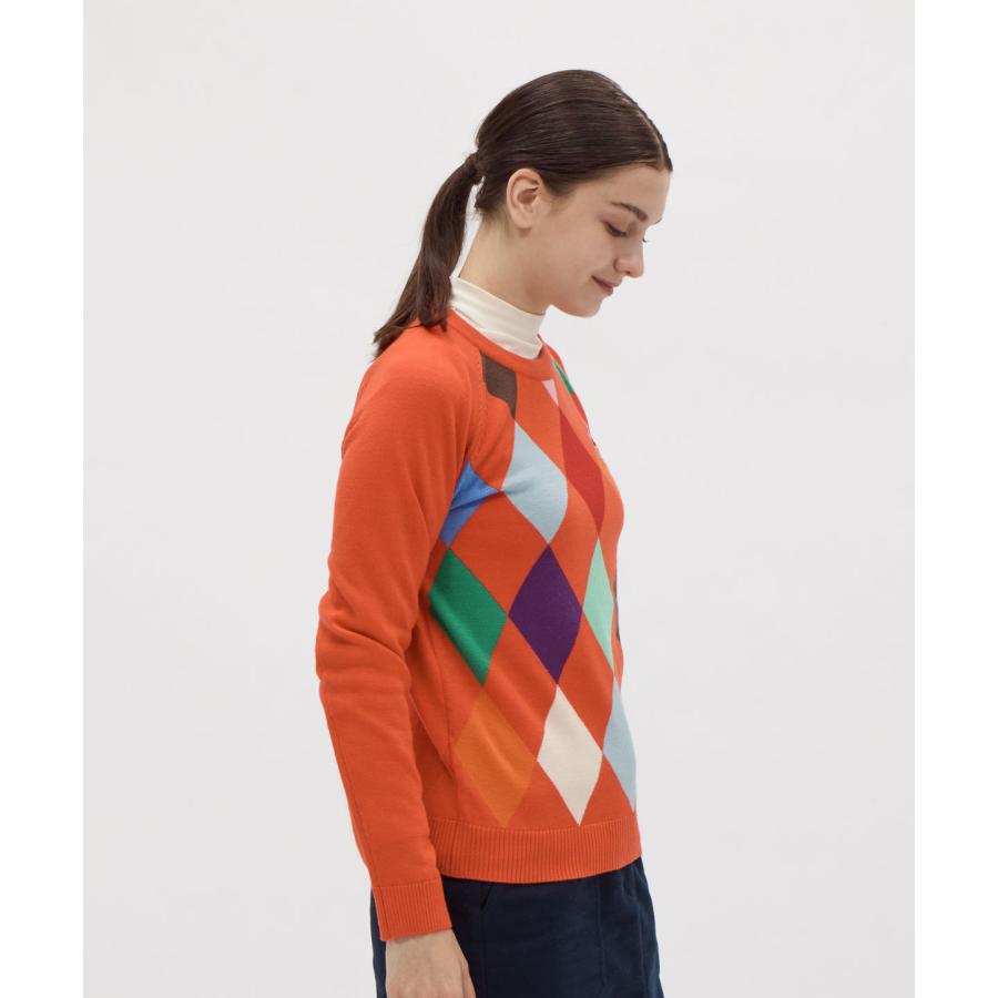Munsingwear マンシングウェア ダイヤ柄クルーネックセーター