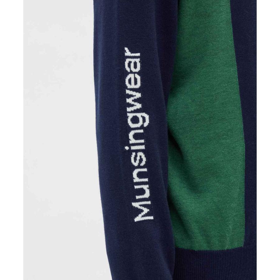Munsingwear（マンシングウェア） 公式 ロゴインターシャクルーネック