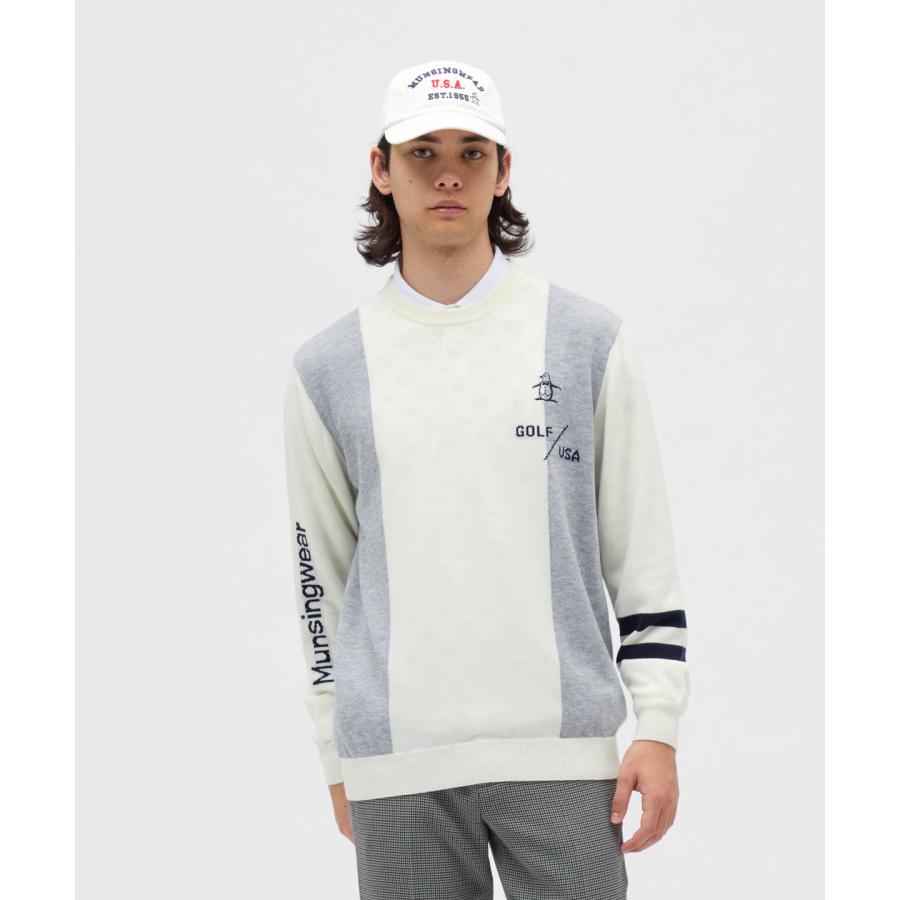 Munsingwear（マンシングウェア） 公式 ロゴインターシャクルーネック