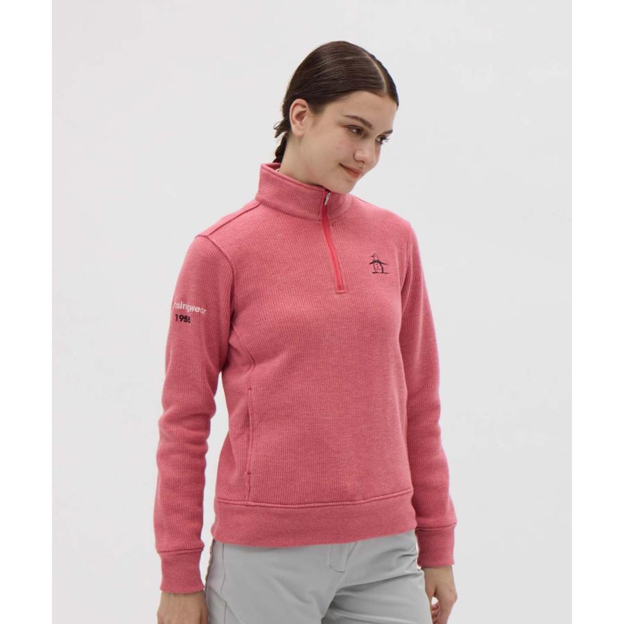 マンシングウエアレディスゴルフハーフZIP フーデイM Munsingwear（マンシングウェア） 公式 吸湿発熱スタンドカラーハーフ