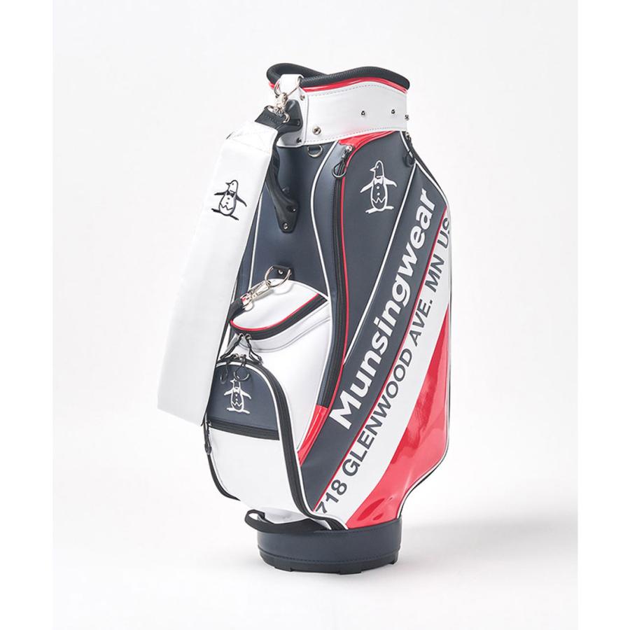 【美品】マンシングウェア　キャアバッグ　MQBNJJ04 9.5型　47インチ Munsingwear スポーティデザインキャディバッグ(3.7kg/9.5型/6