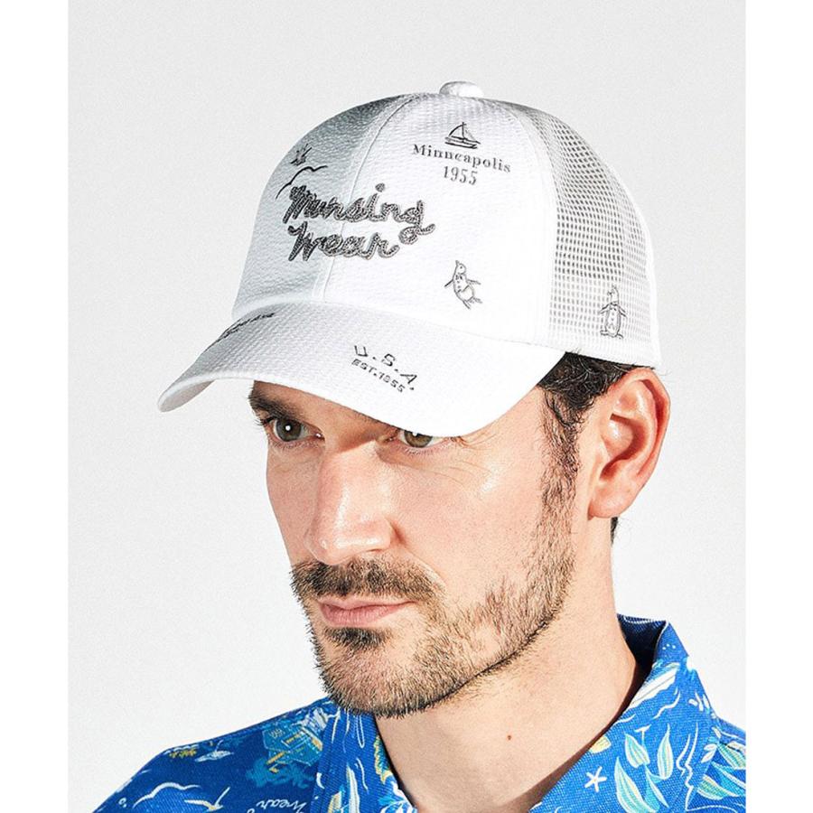 野球ウェア 明球 ストライプ柄 クリーム色 FACE LOGO EMBROIDERY CAP｜CONVERSE TOKYO (コンバース
