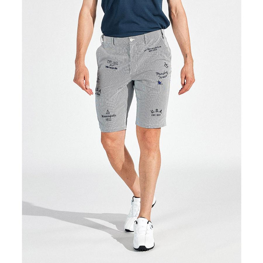 マンシングウェア×レインスプーナ　半袖ポロ　ハーフパンツ　セットアップ　M程度 Munsingwear（マンシングウェア） 公式 ウエストフリー シアサッカー