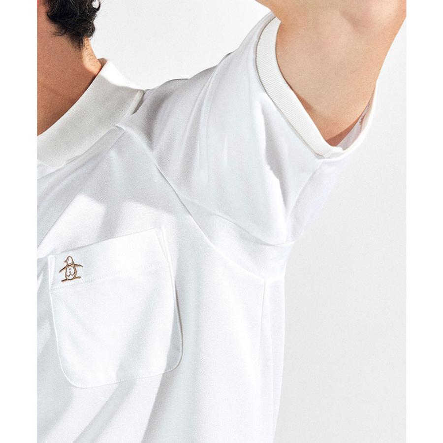 Munsingwear - 未使用級 マンシングウェア 半袖 ポロシャツ メンズ M 白 日本製 ゴルフ マンシングウエア（MUNSING WEAR）（メンズ）ゴルフウェア 吸汗