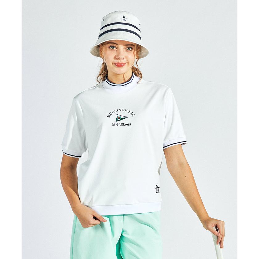 Munsingwear（マンシングウェア） 公式 モックネック半袖シャツ 