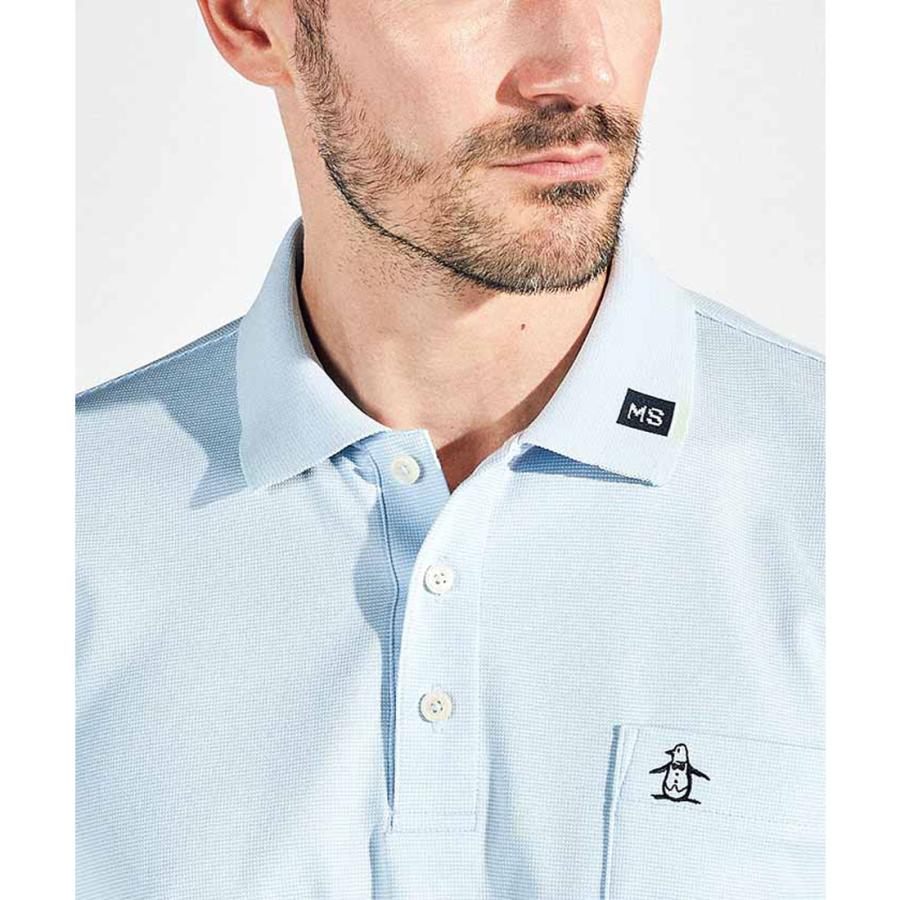 マンシングウェア ドット鹿の子半袖ポロシャツ メンズ 男性 サンスクリーン L Munsingwear 公式 マンシングウェア ドット鹿の子半袖ポロシャツ