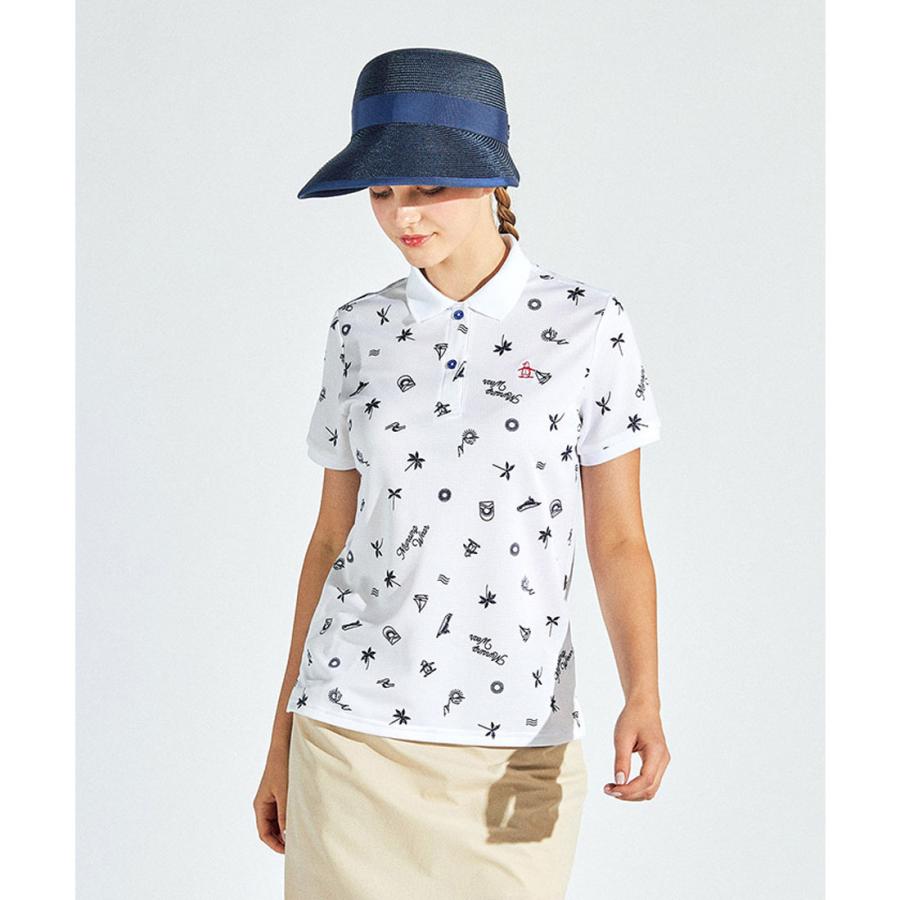 ☆未使用☆Munsingwear マンシングウェア レディース 半袖ポロシャツ Munsingwear（マンシングウェア） 公式 ワッフルリゾートプリント半袖