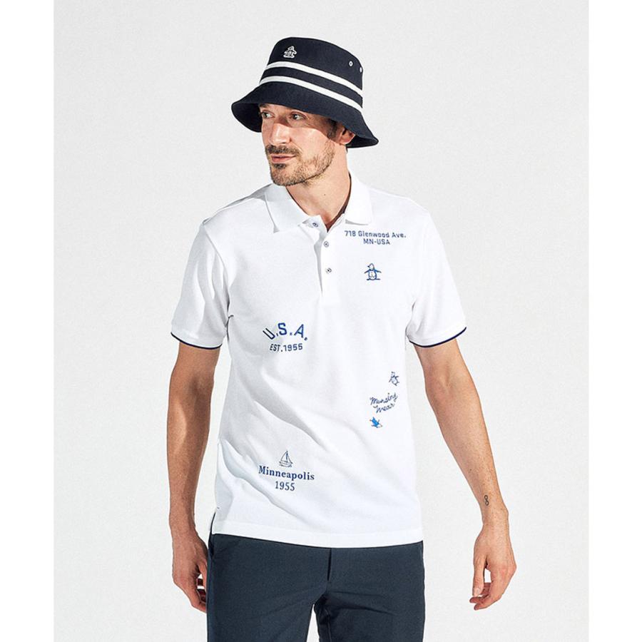 新品マンシングウェアストレッチ サンスクリーン フィラシス鹿の子半袖ポロシャツМ マンシングウェア Munsingwear Sunscreen NIR フィラシス鹿子