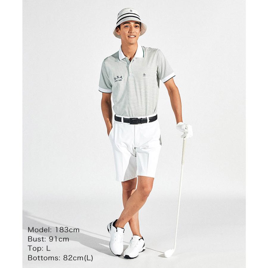 【新品】【L】Munsingwear ボーダー ゴルフウェア メンズ Munsingwear（マンシングウェア） 公式 ハイゲージ鹿の子ボーダー半袖