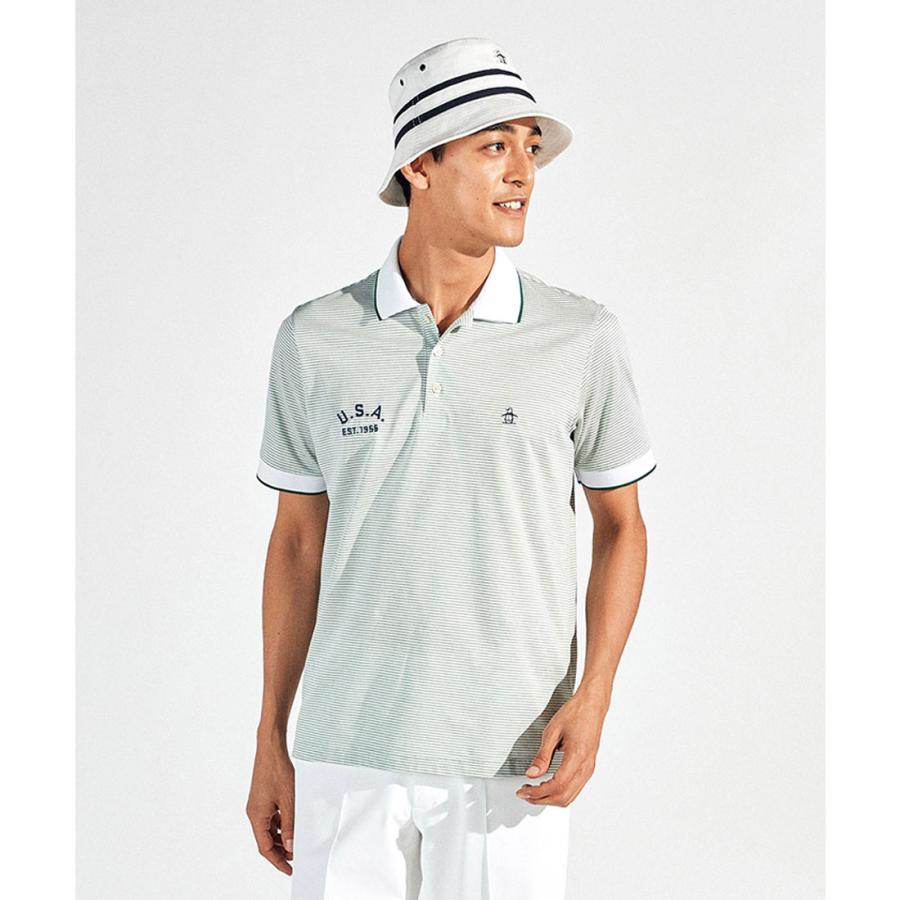 Munsingwear 公式 マンシングウェア ハイゲージ鹿の子ボーダー