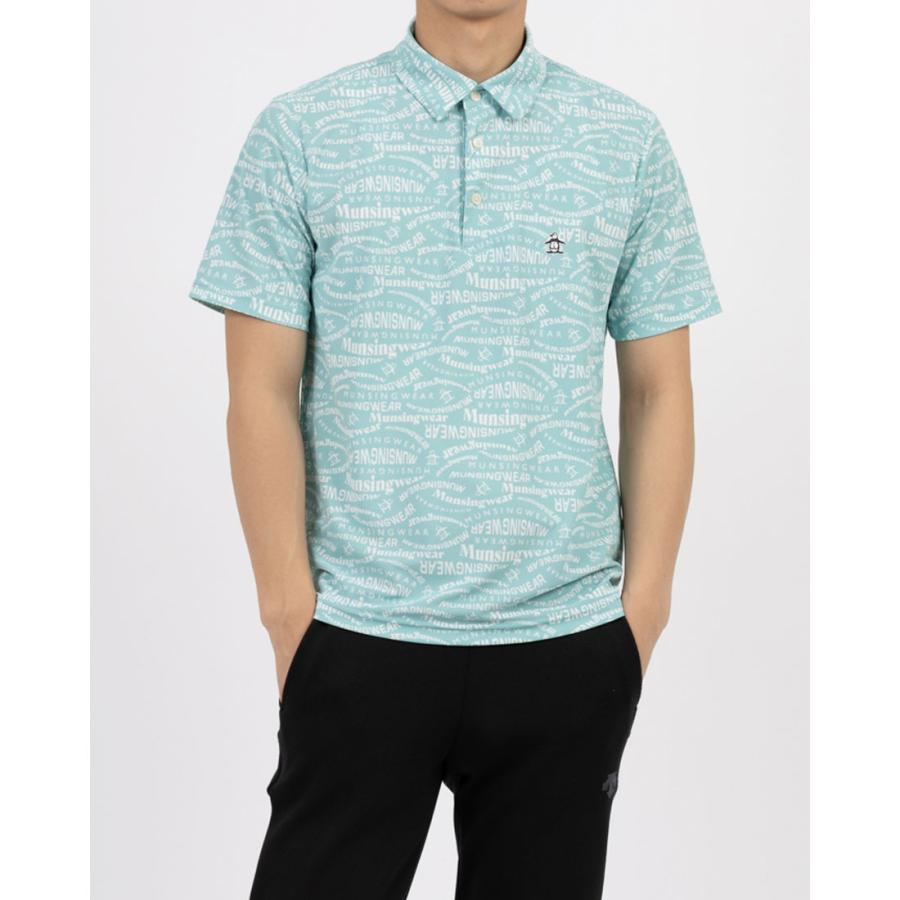 Munsingwear 新品　タグ付き　半袖ポロシャツ Lサイズ サマー柄 Munsingwear（マンシングウェア） 公式 半袖ポロシャツ メンズ 吸汗速