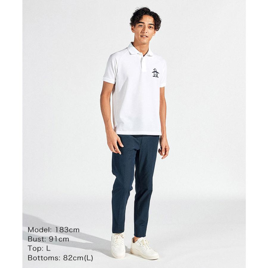 美品Munsingwearストライプ鹿の子ポロシャツ半袖メンズXL薄青白 Munsingwear 公式 マンシングウェア ハイゲージ鹿の子ボーダー