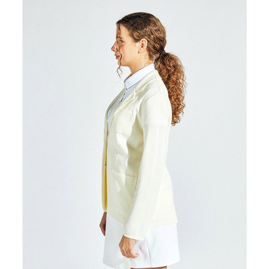 【マンシングウェア】美品 ジップジャケット ニット ホワイト L レディース Munsingwear（マンシングウェア） 公式 ニットジャケット レディース