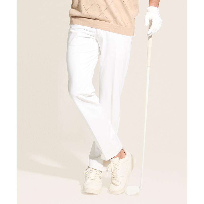 新品　munsingwear M モックネック　パンツセット　ホワイト　ブラック Munsingwear（マンシングウェア） 公式 MUNSINGWEAR's ホワイトパンツ