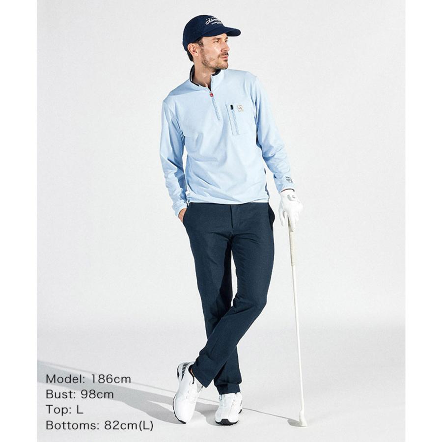 新品未使用【munsingwear】 ハーフジッパー付き長袖シャツ　サイズL Munsingwear（マンシングウェア） 公式 スムースハーフジップ長袖