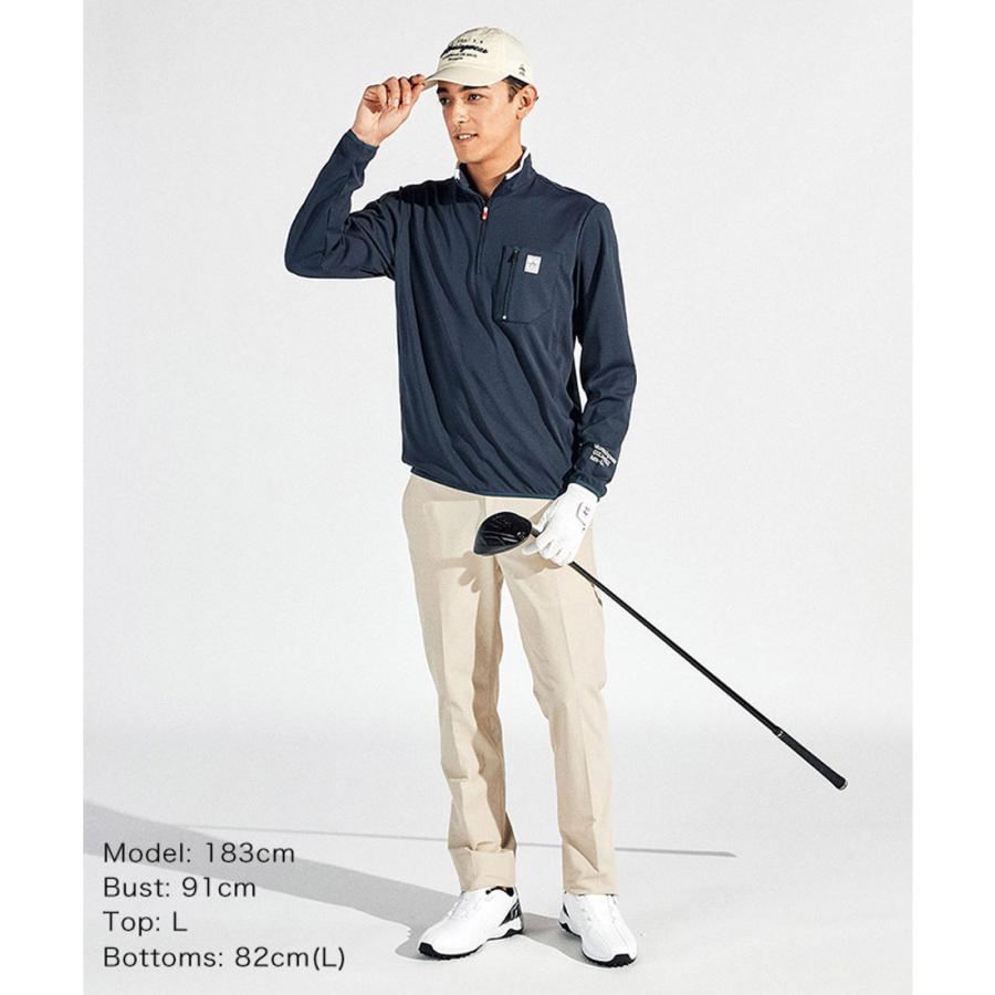 新品マンシングウェアハーフジップ長袖シャツ 吸汗速乾 UVカットゴルフ黒Lメンズ 新品マンシングウェアハーフジップ長袖シャツ 吸汗速乾 UVカットゴルフ