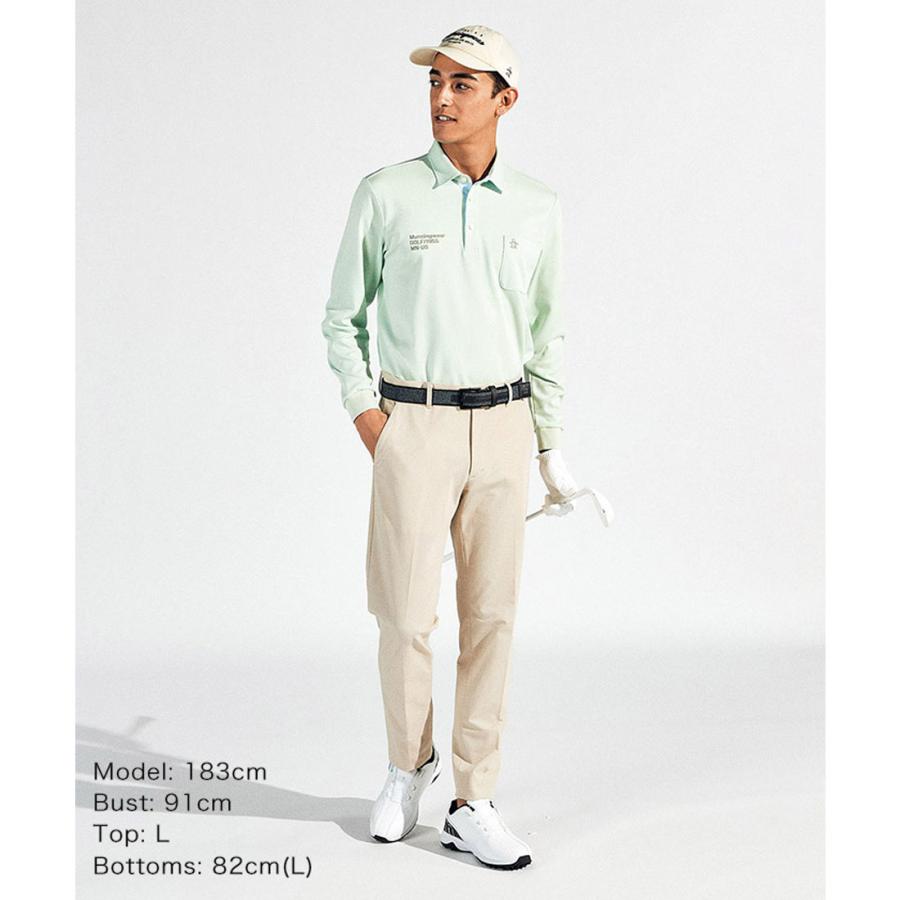 Munsingwear 公式 マンシングウェア ドット鹿の子長袖ポロシャツ