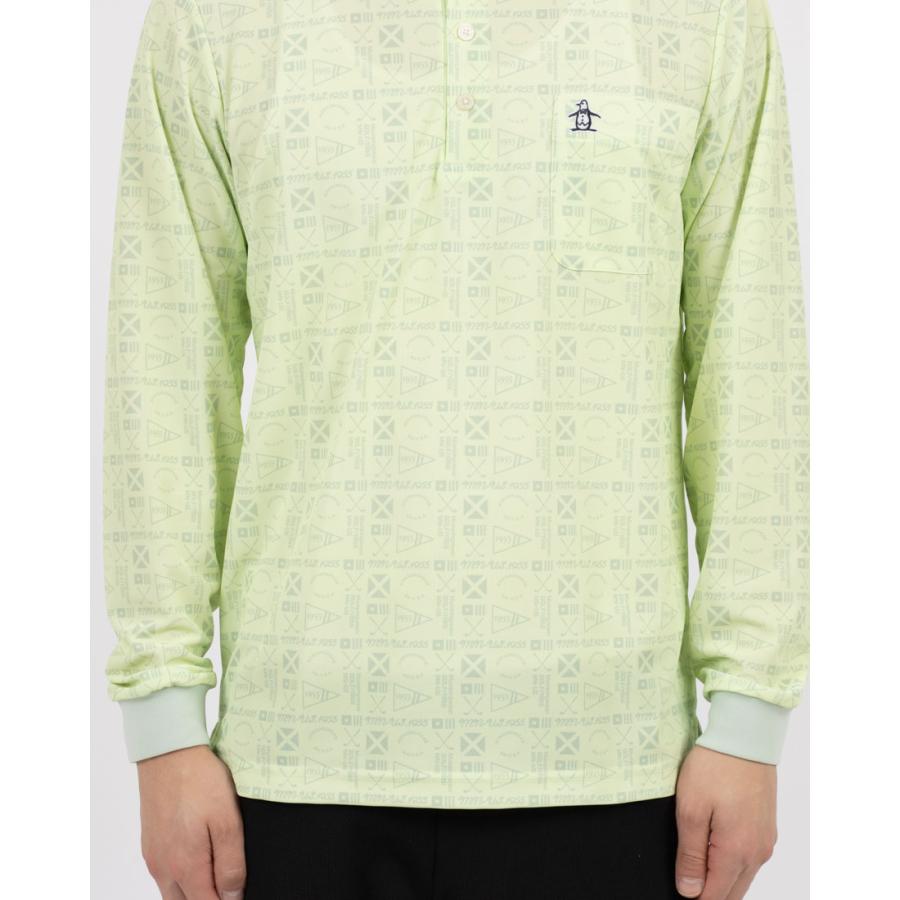 マンシングウェア Munsingwear 公式 マンシングウェア 総柄プリント長袖ポロシャツ