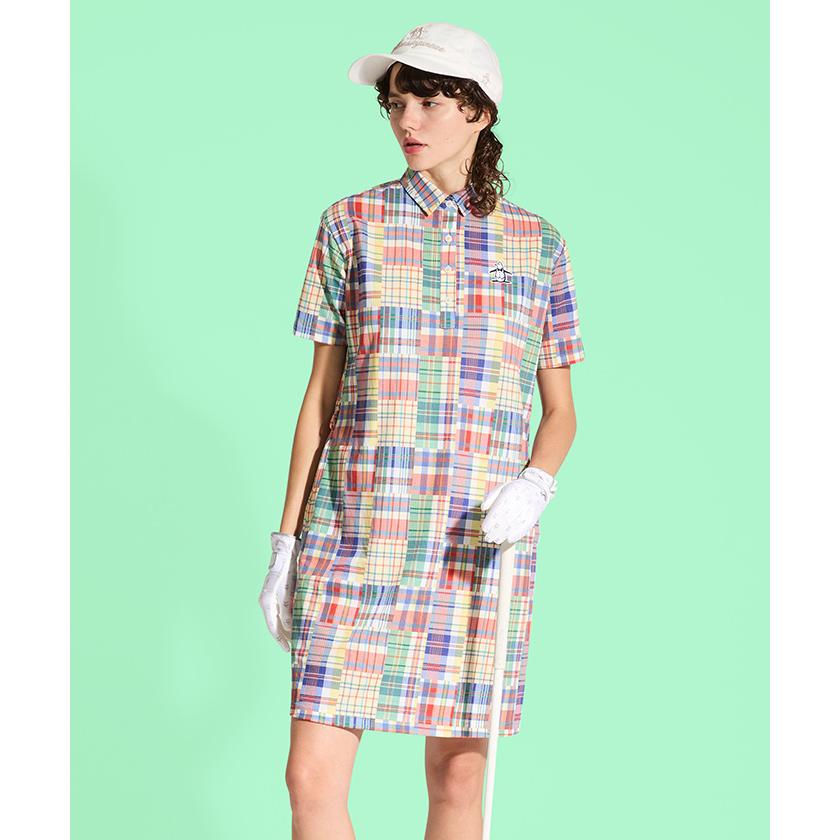 マンシングウェアMゴルフ紺レディースUPF15ワンピース遮熱−3℃吸汗速乾 Munsingwear 公式 マンシングウェア ワンピース レディース 吸汗