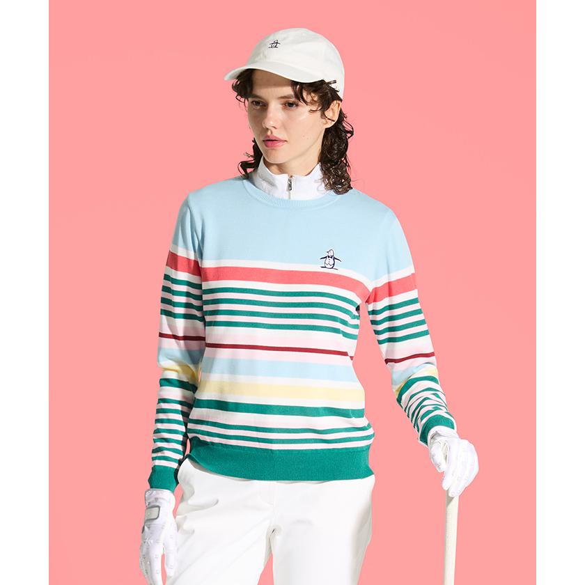 Munsingwear 公式 マンシングウェア マルチボーダーセーター