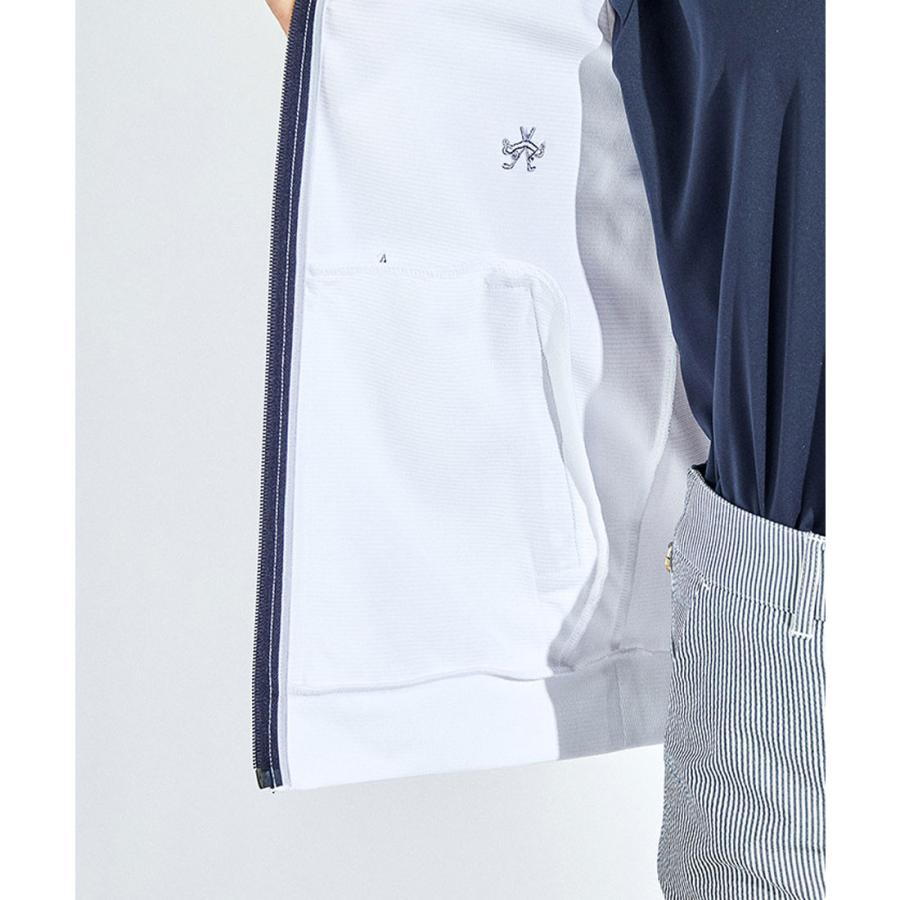 Munsingwear（マンシングウェア） 公式 前開き飛び刺繍パーカー