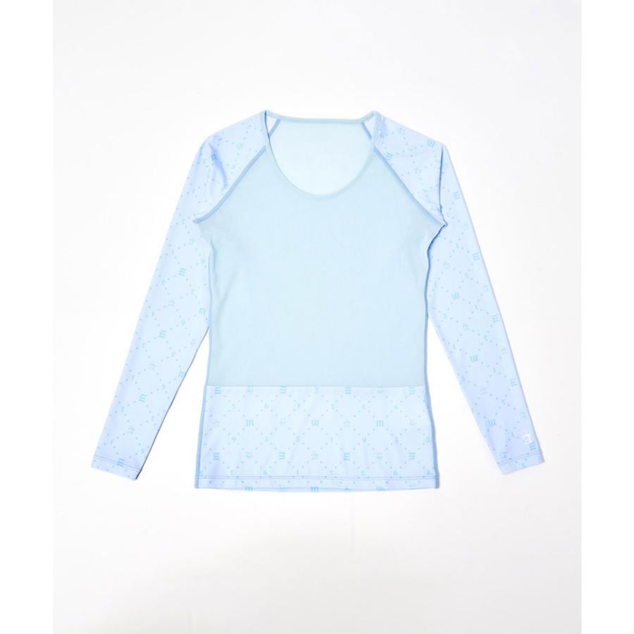 【新品未使用】マンシングウェアインナーシャツ　　レディース　ネイビーМ Munsingwear 公式 マンシングウェア 飛びプリントインナーシャツ
