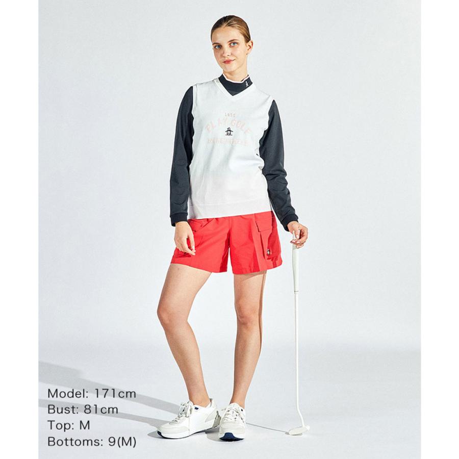 Munsingwear（マンシングウェア） 公式 ロゴ柄インターシャ Vネック