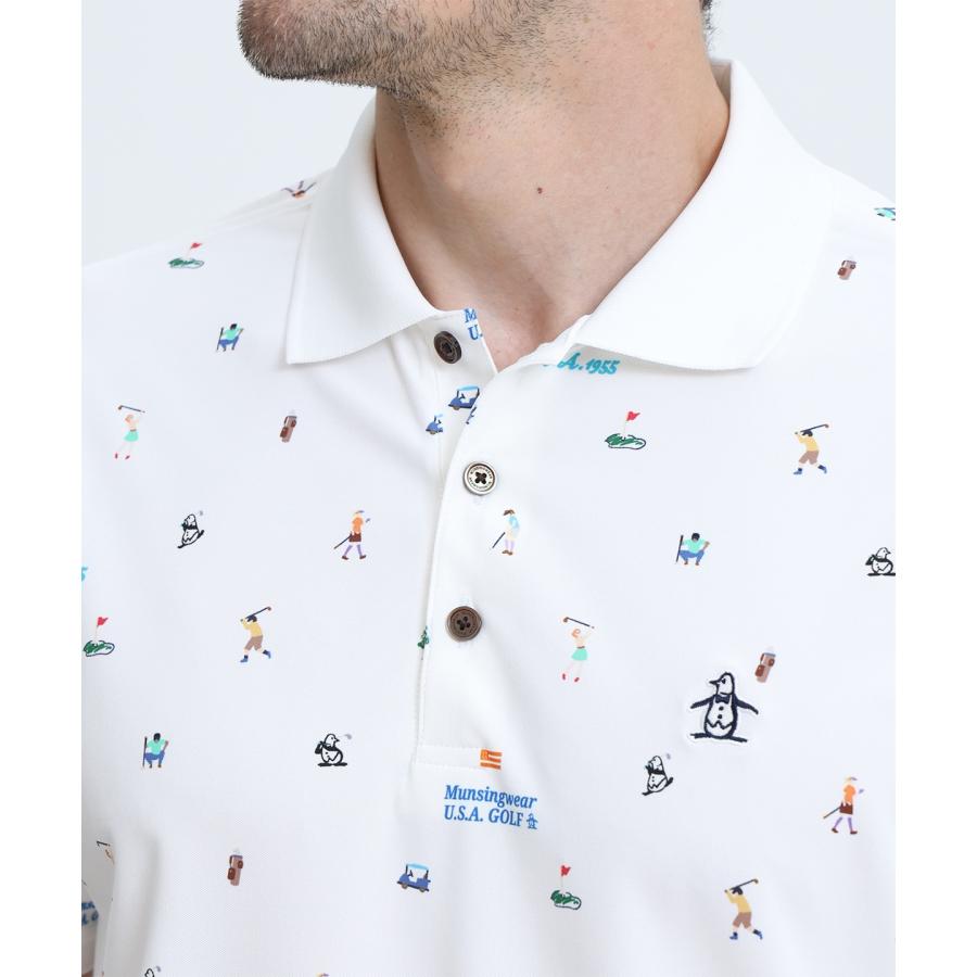Munsingwear（マンシングウェア） 公式 飛びプリント半袖ポロシャツ