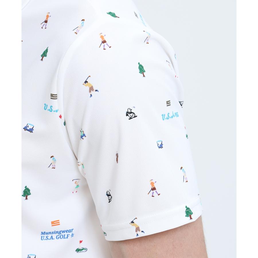 Munsingwear（マンシングウェア） 公式 飛びプリント半袖ポロシャツ