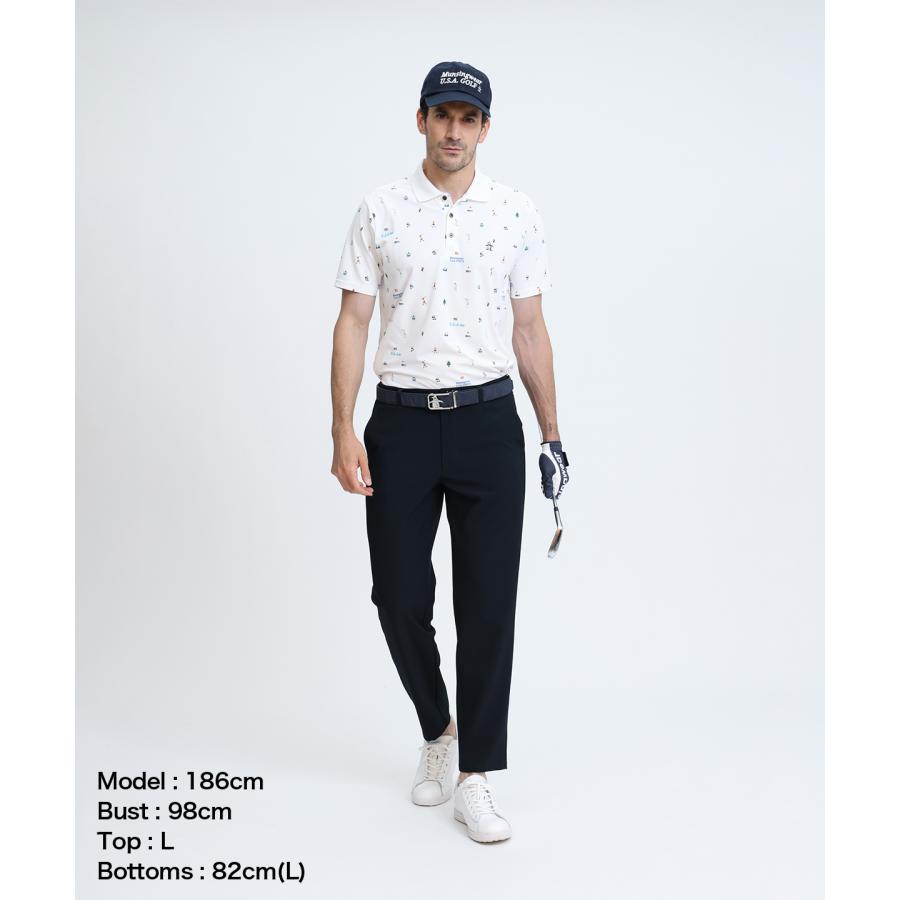 Munsingwear（マンシングウェア） 公式 飛びプリント半袖ポロシャツ