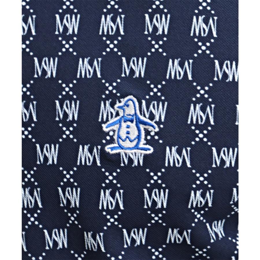 【未使用】マンシングウェア ゴルフ ポロシャツ　M 総柄 Munsingwear Munsingwear（マンシングウェア） 公式 モノグラム総柄プリント長袖
