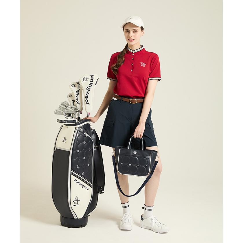 人気✨ペンギンロゴ✨マンシングウェア キャディバッグ カート レディース 軽量 Munsingwear（マンシングウェア） 公式 ペンギンドットキャディバッグ