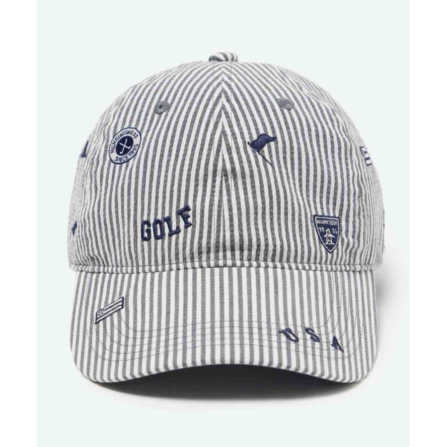 Munsingwear（マンシングウェア） 公式 飛び柄キャップ シアサッカー