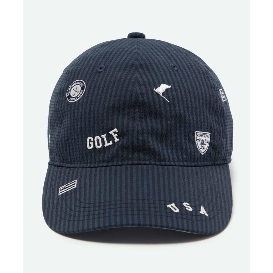 Munsingwear（マンシングウェア） 公式 飛び柄キャップ シアサッカー
