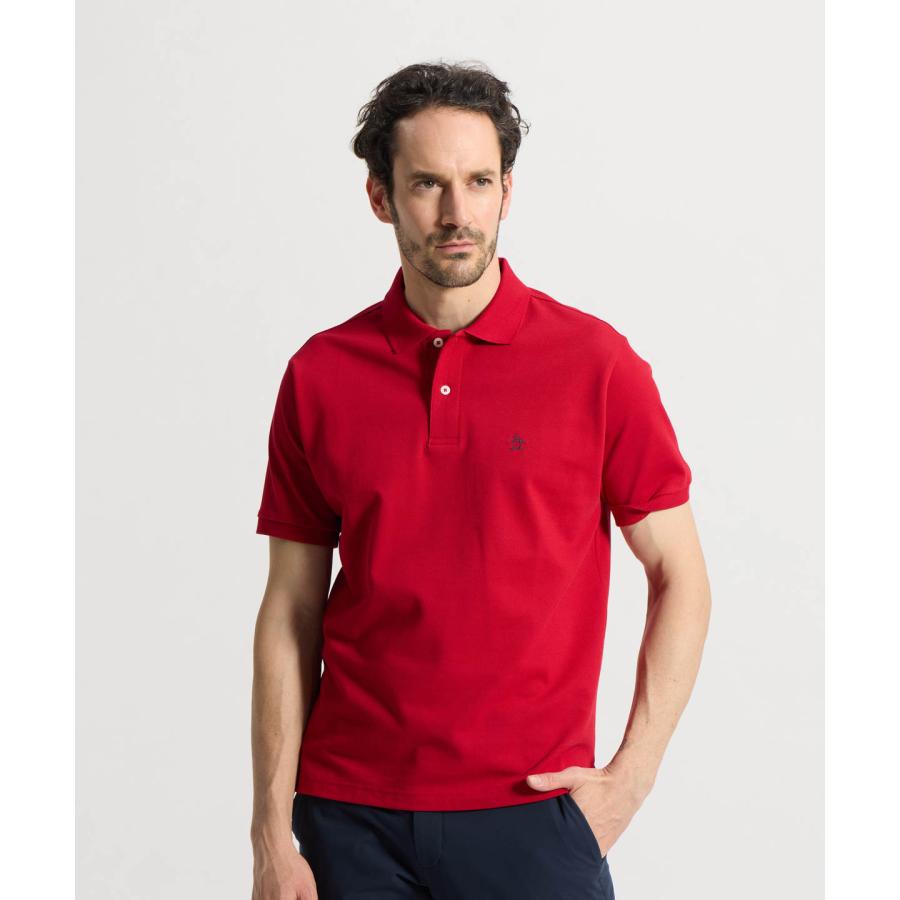 Grand Slam MUNSINGWEAR ポロシャツ ゴルフ 赤 グレー M Munsingwear（マンシングウェア） 公式 10 YEARS POLO SHIRTS 定番