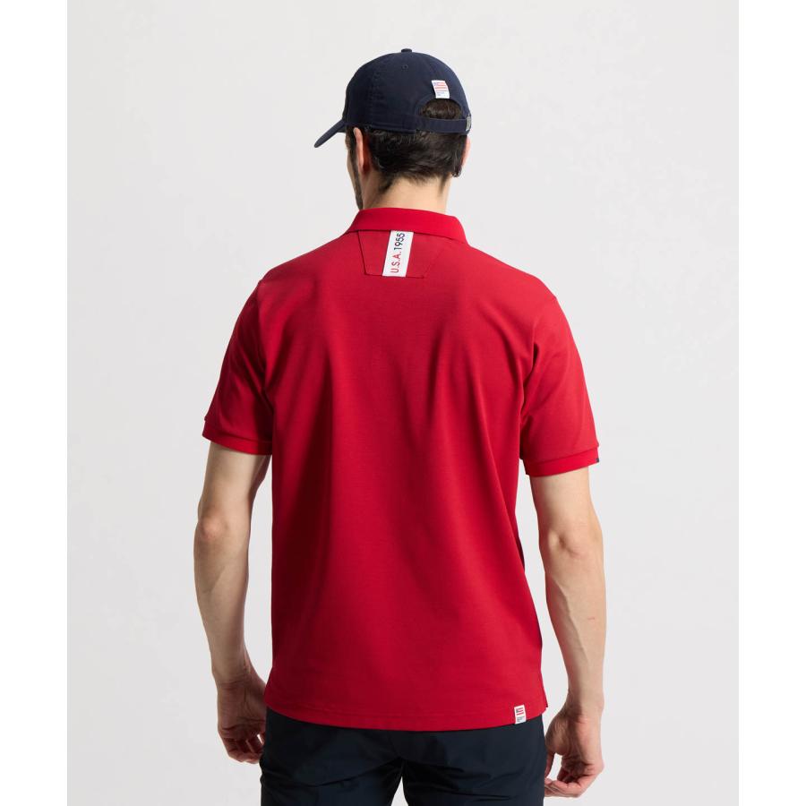 美品★マンシングウェア sodekaho コラボ 上下セット 赤ポロシャツ 紺 Munsingwear（マンシングウェア） フィラシスベア鹿の子半袖ポロシャツ