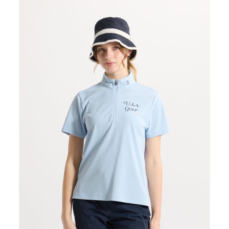 Munsingwear（マンシングウェア） 公式 スタンドジップ半袖シャツ