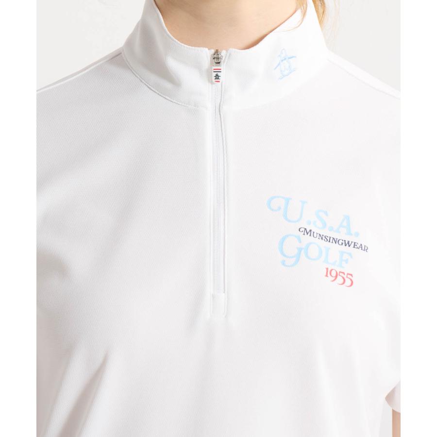 Munsingwear（マンシングウェア） 公式 スタンドジップ半袖シャツ