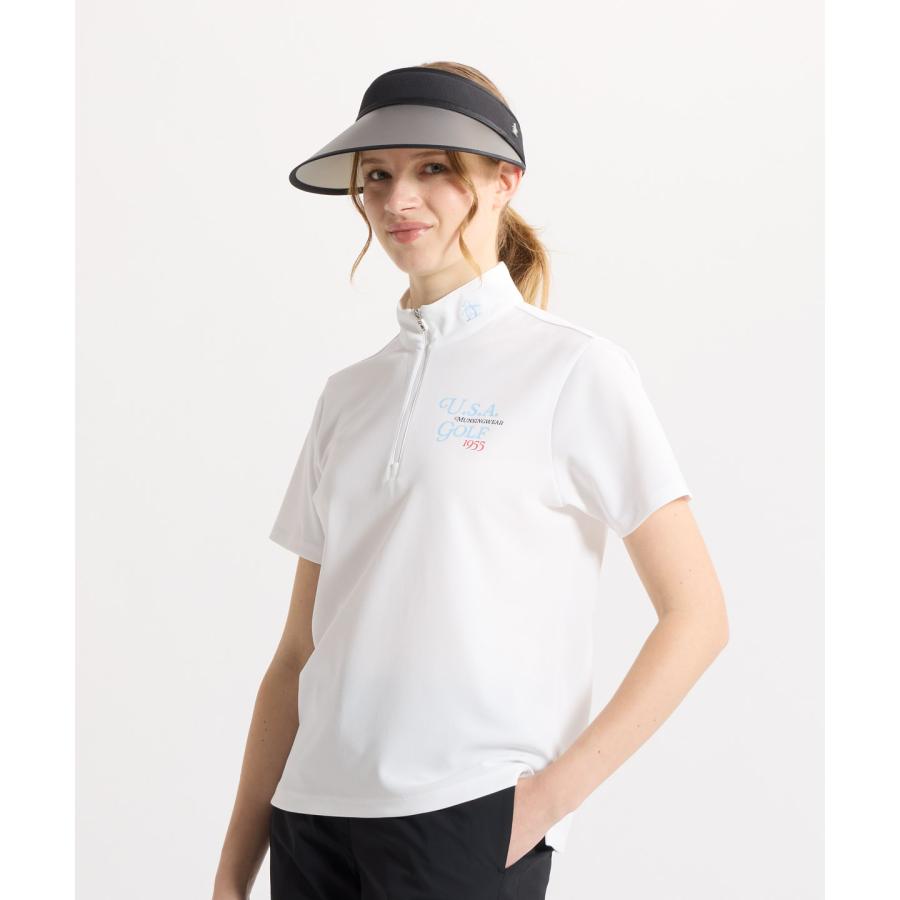Munsingwear（マンシングウェア） 公式 スタンドジップ半袖シャツ