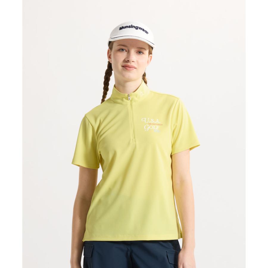 Munsingwear（マンシングウェア） 公式 スタンドジップ半袖シャツ