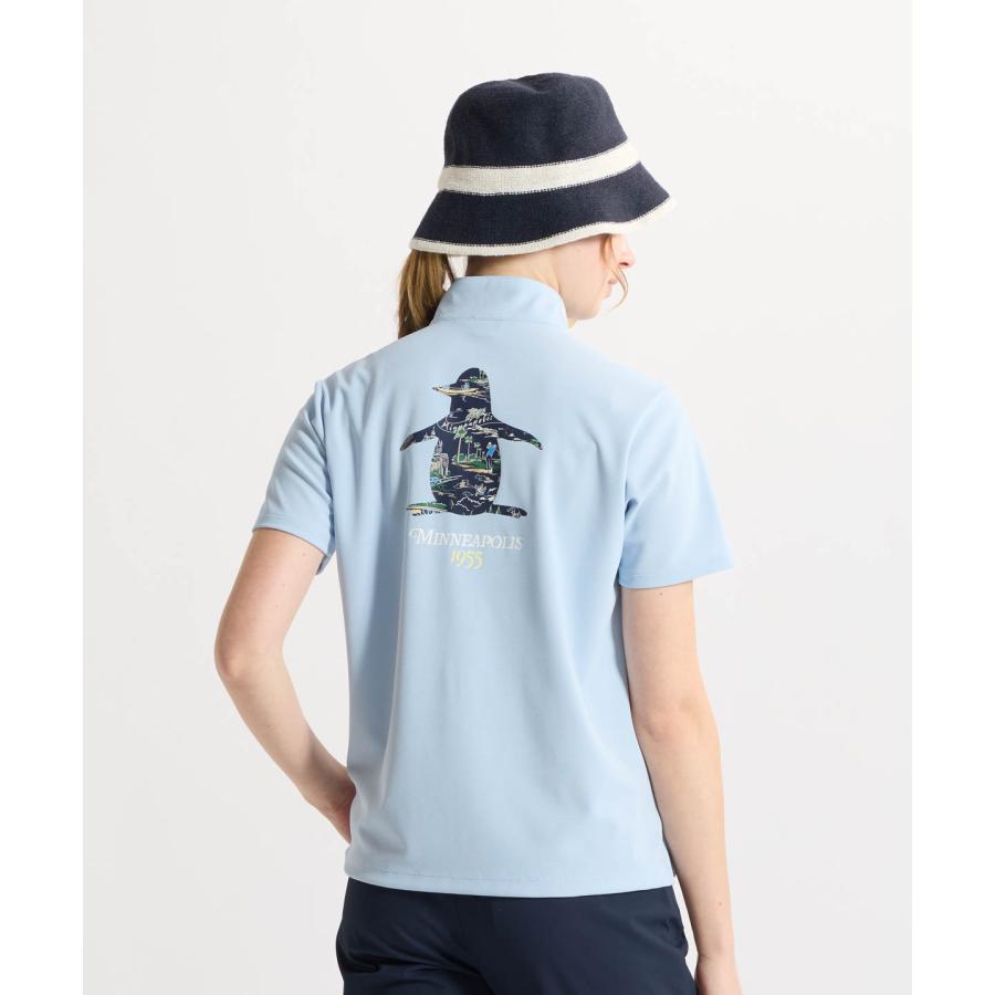 Munsingwear（マンシングウェア） 公式 スタンドジップ半袖シャツ