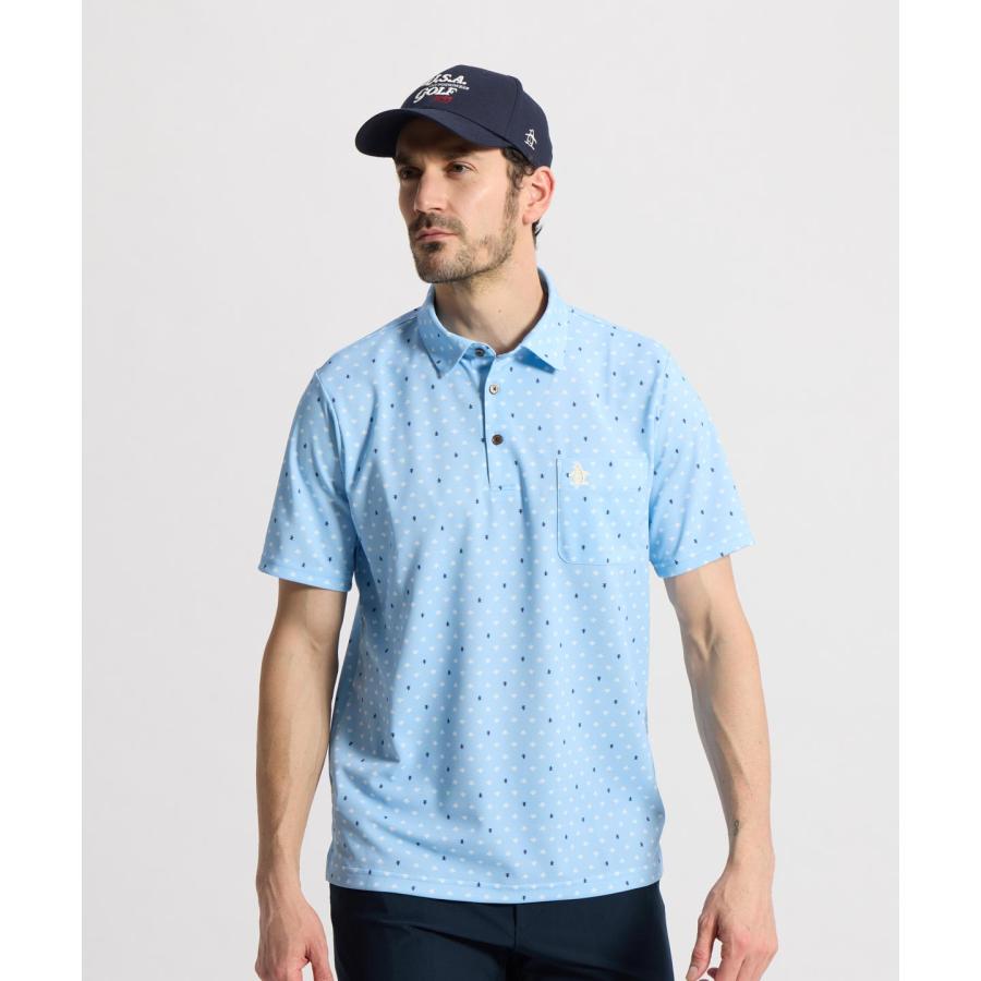 Munsingwear（マンシングウェア） 公式 高通気総柄プリント台襟付き