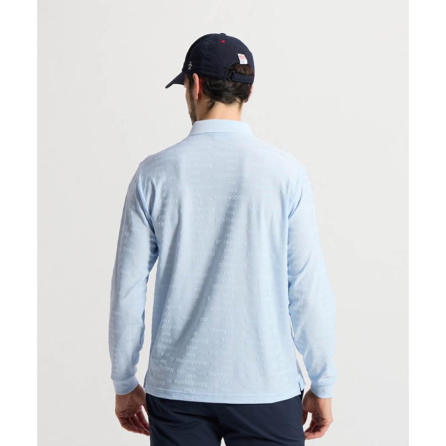 マンシングウェア★薄手ストレッチ★ポロシャツ【メンズ サイズL】 マンシングウェア MUNSINGWEAR 吸汗速乾リンクスジャカード長袖