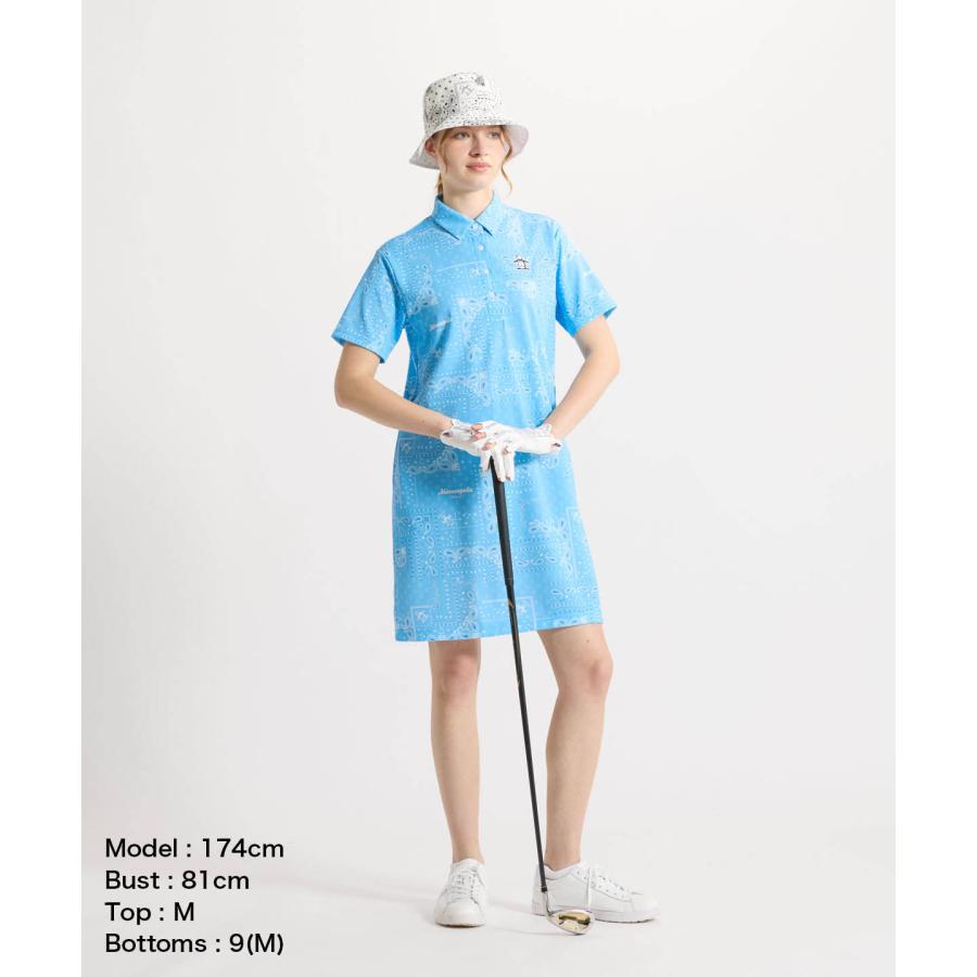 Munsingwear マンシングウェア パネルプリント半袖ワンピース ゴルフ Munsingwear（マンシングウェア） 公式 MUNSINGWEAR Sunscreen NIR 高