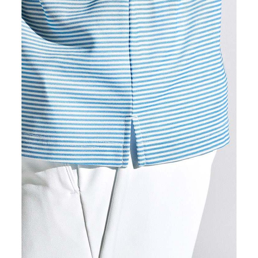 1086 未使用級　マンシングウェア　LL半袖　モックネック　ボーダー　日本製 Munsingwear セール 公式 マンシングウェア サンスクリーン